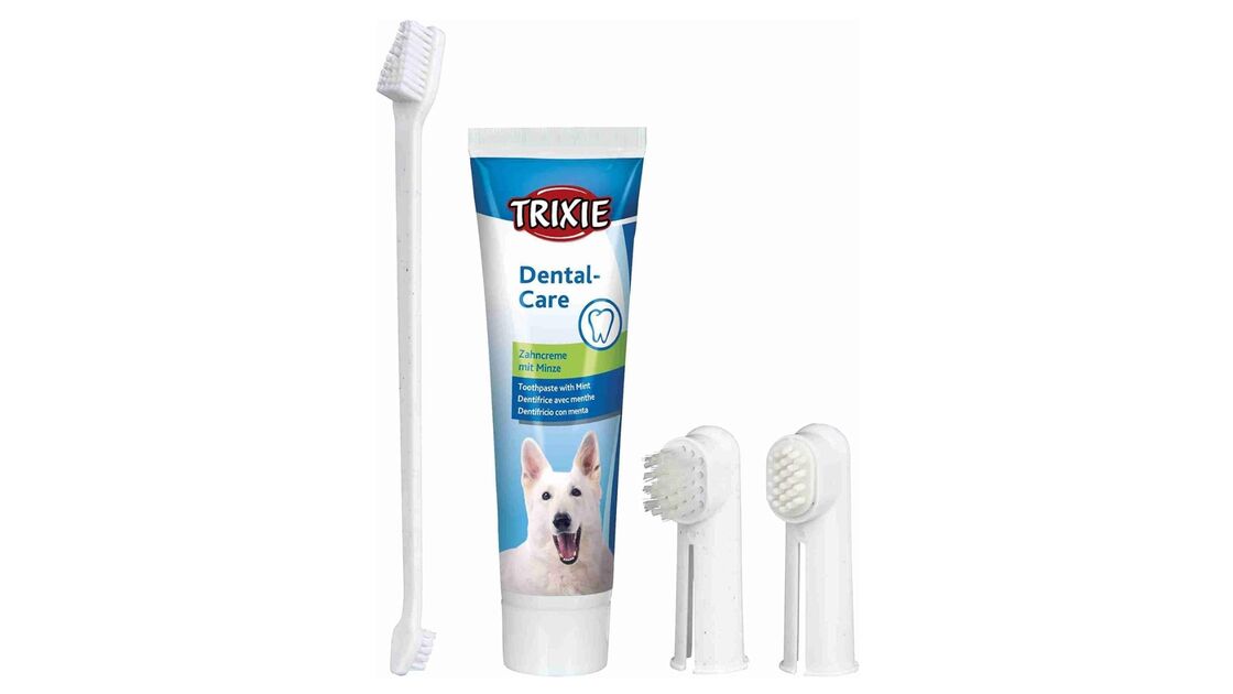 Pasta de dentes para cães Trixie Dental-Care com menta e escovas