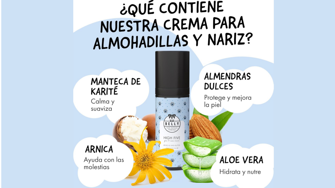 Creme para patas e nariz de animais com manteiga de karité, arnica, amêndoas e aloe vera