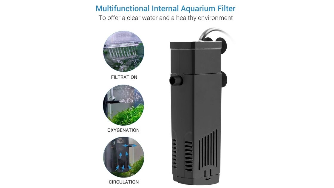 Filtro multifuncional para aquário oferece água limpa e ambiente saudável