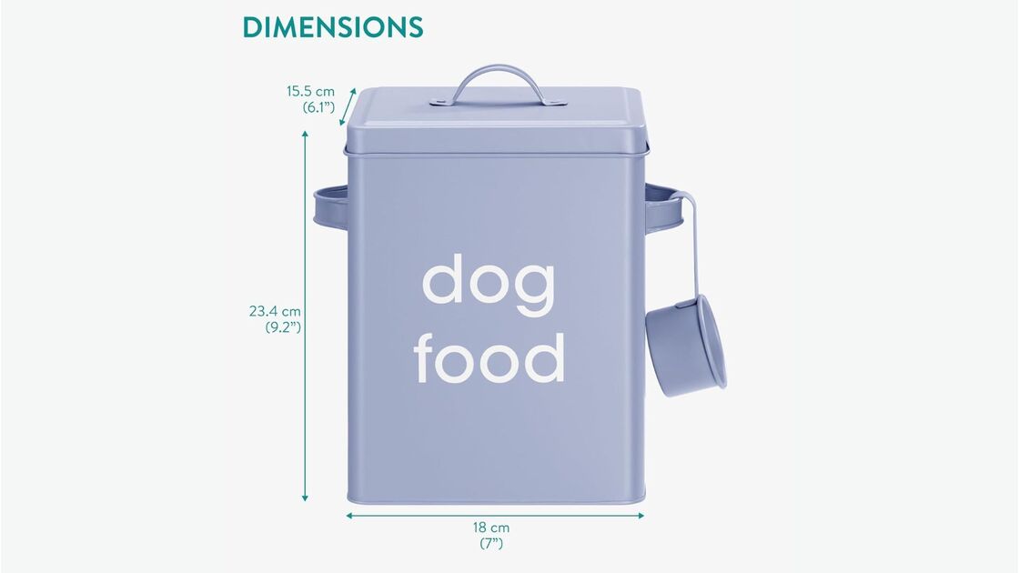 Recipiente para ração de cão: protege do ar, luz e calor