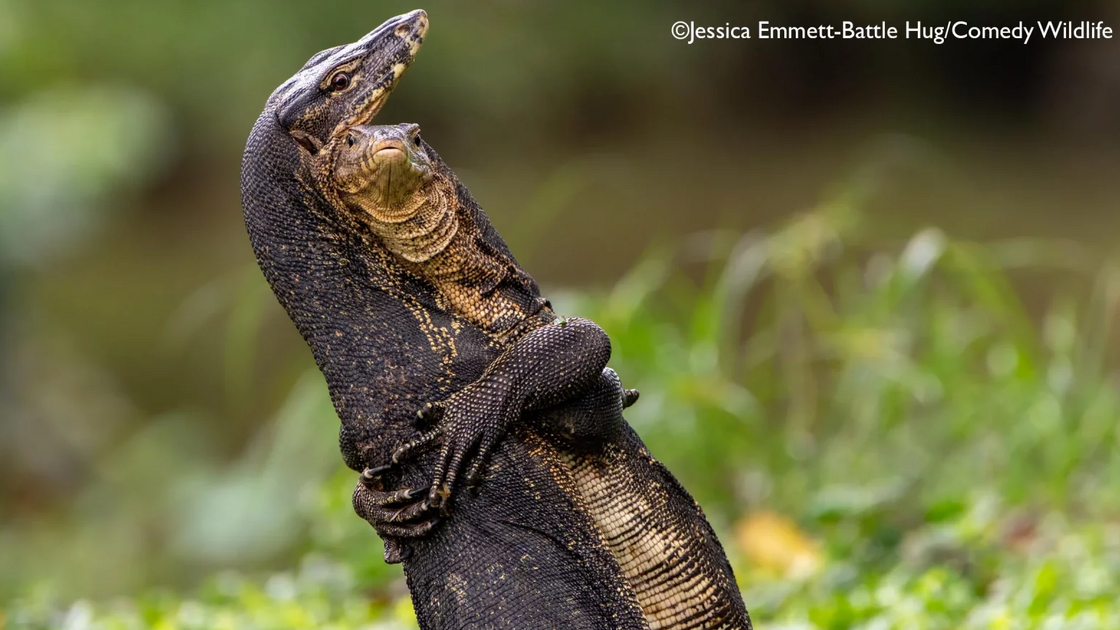 Jessica emmett with “Battle Hug”