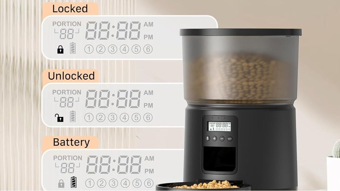 Alimentador inteligente para gatos com indicador de estado