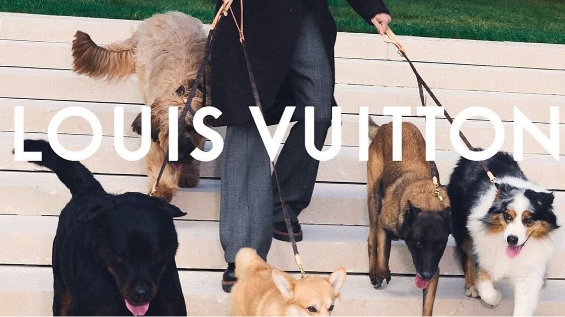 Campanha Louis Vuitton destaca cães na nova coleção primavera/verão