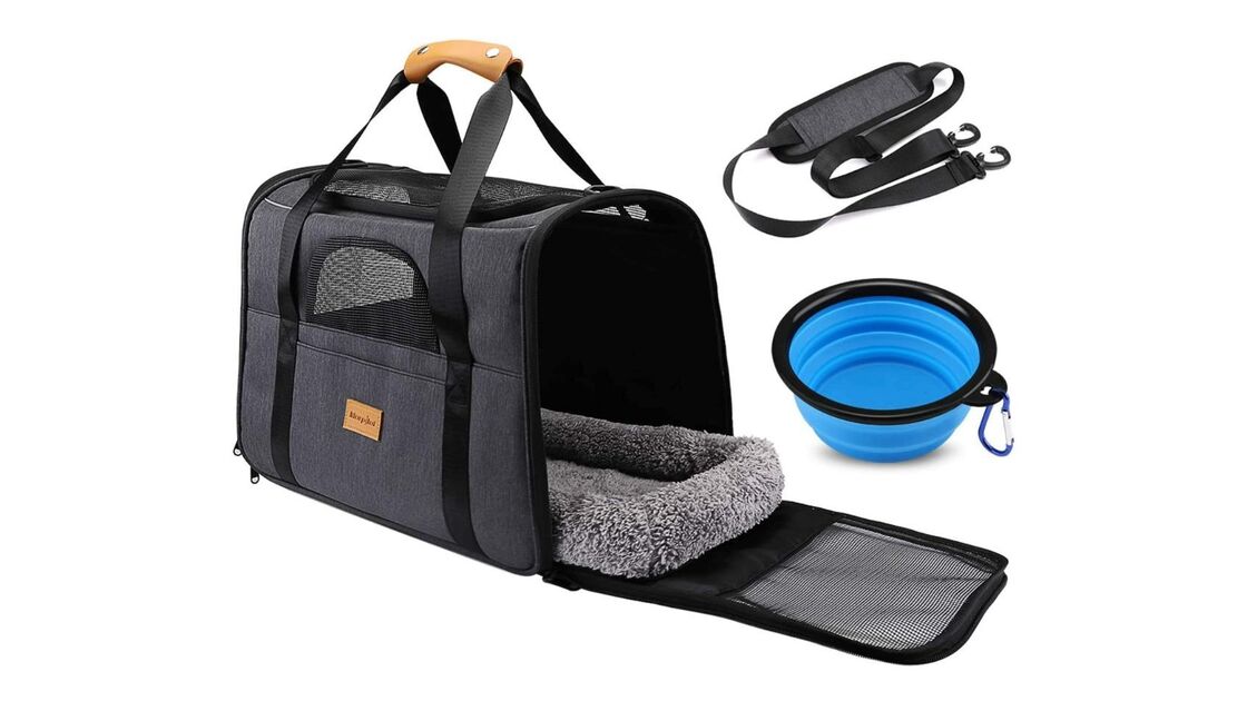 Transporte o seu animal de estimação com segurança nesta mala confortável e prática