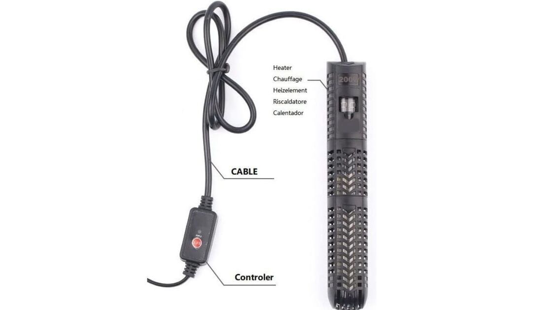 Aquecedor de aquário com cabo e controlador