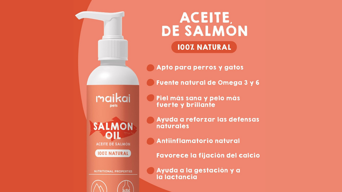 Suplemento natural de óleo de salmão para cães e gatos