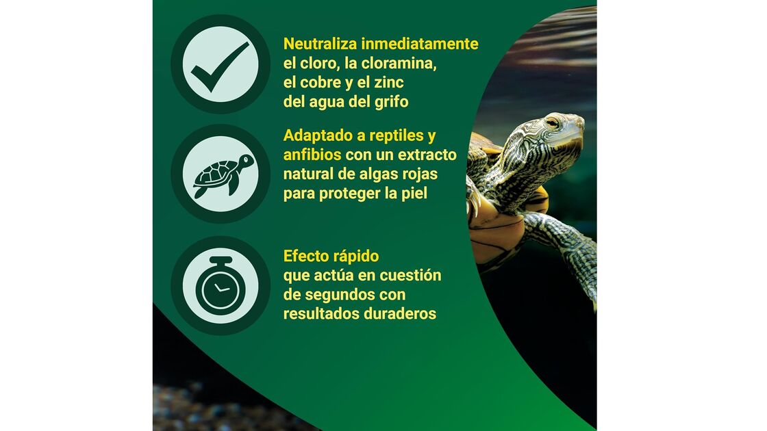 Produto neutraliza cloro e protege a pele de répteis e anfíbios rapidamente