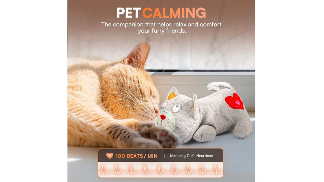 Este peluche ajuda a relaxar e confortar os animais de estimação