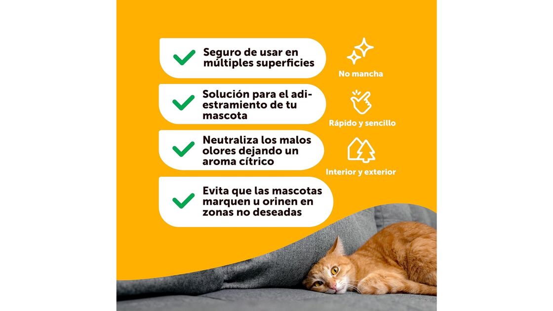 Spray ajuda no treino de animais, neutraliza odores e evita manchas