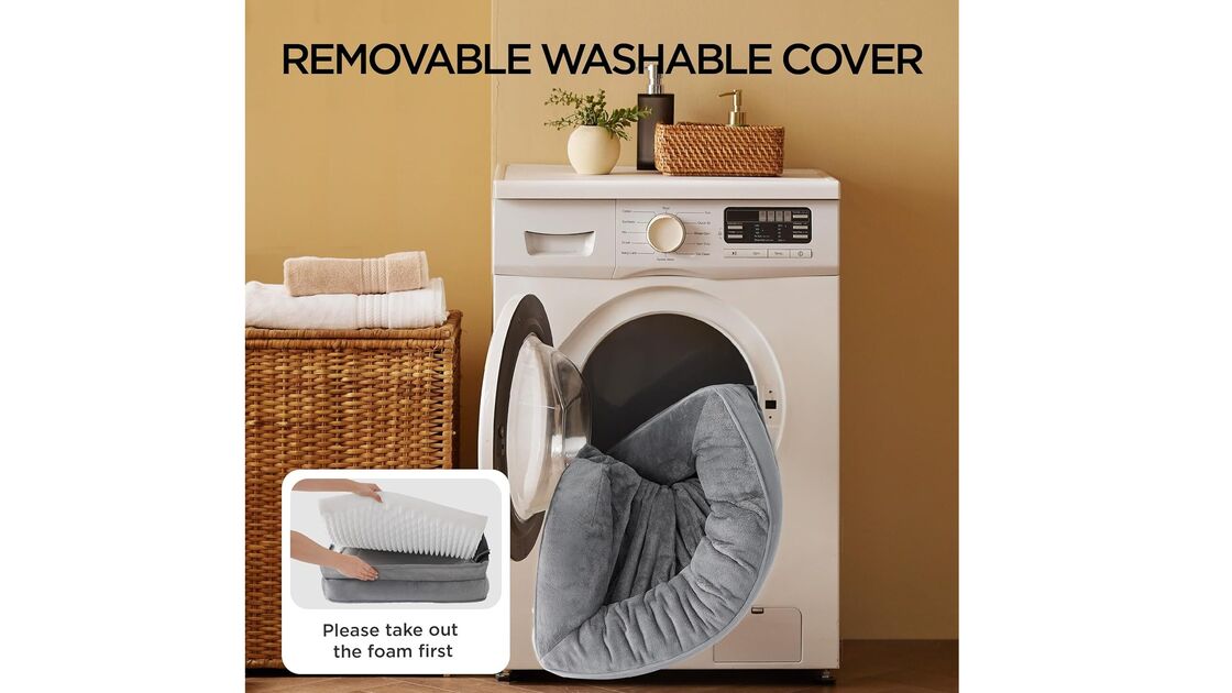 Cama lavável para animais: retire a espuma antes de lavar