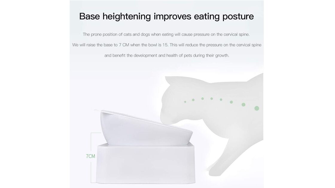 Base elevada melhora a postura ao comer e beneficia a saúde dos animais