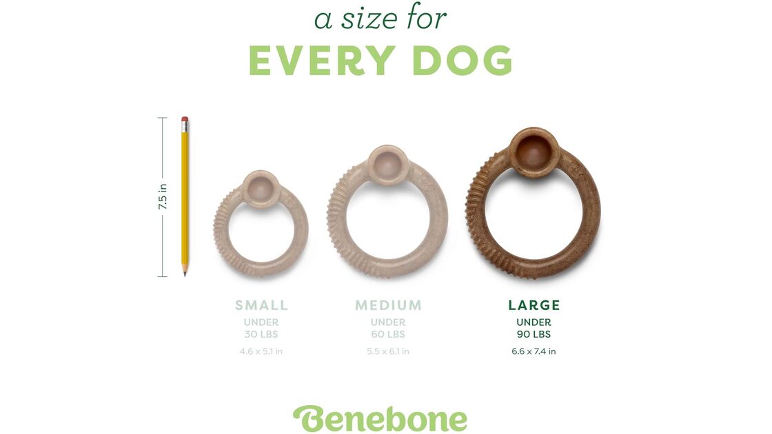 Há um tamanho para cada cão com este brinquedo da Benebone