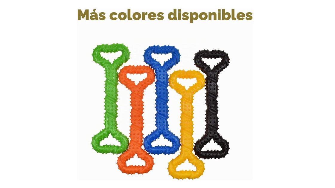 Brinquedos de roer disponíveis em várias cores para o seu cão