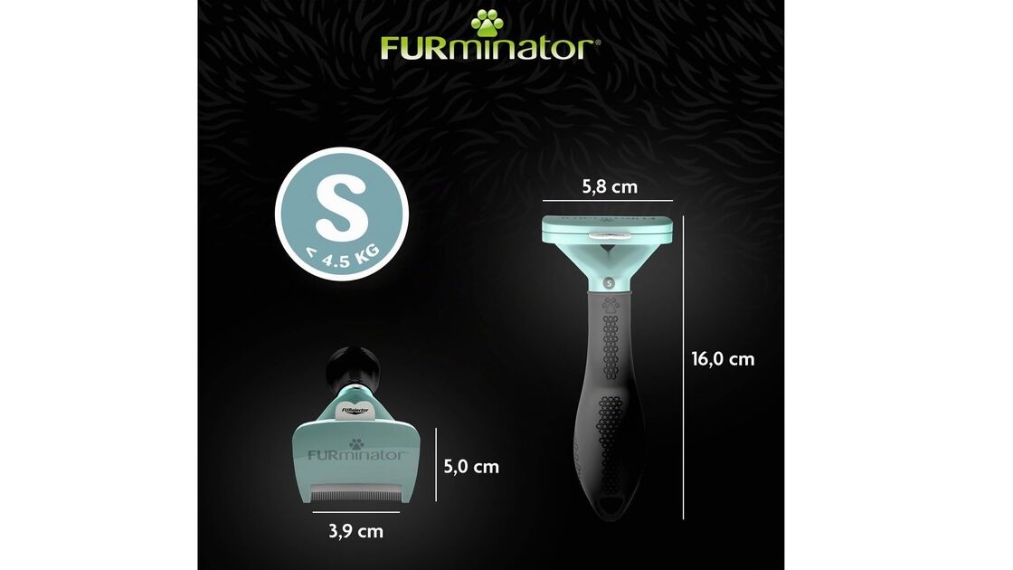 Furminator para gatos de até 4.5kg, tamanho S, 5,8cm x 16,0cm