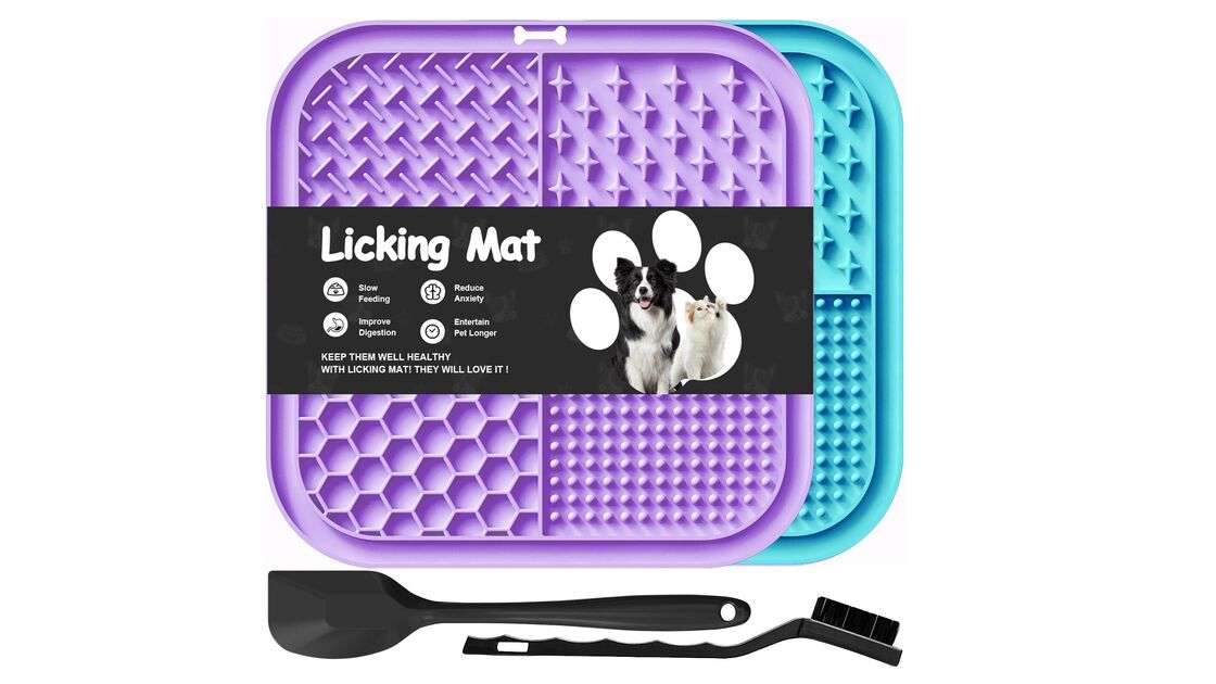 Tapete de lamber para cães e gatos, auxilia na alimentação e entretenimento